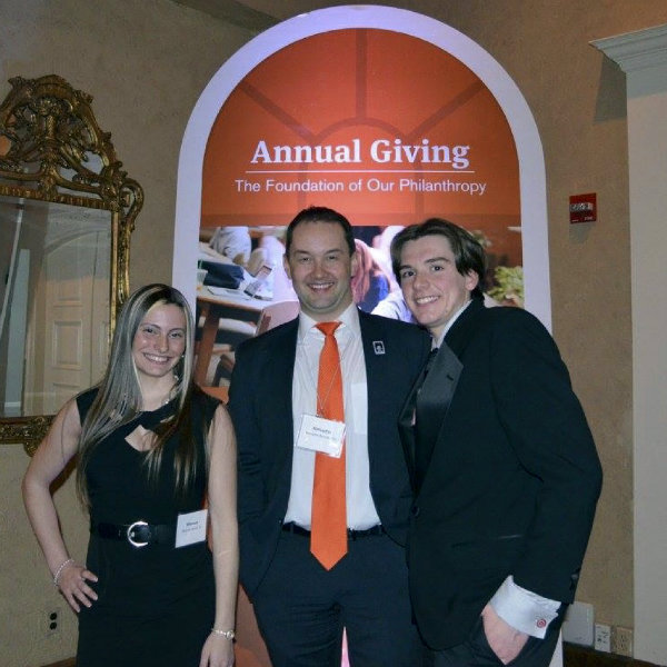 Shannon Brobst '15 a fundraising event for the College
